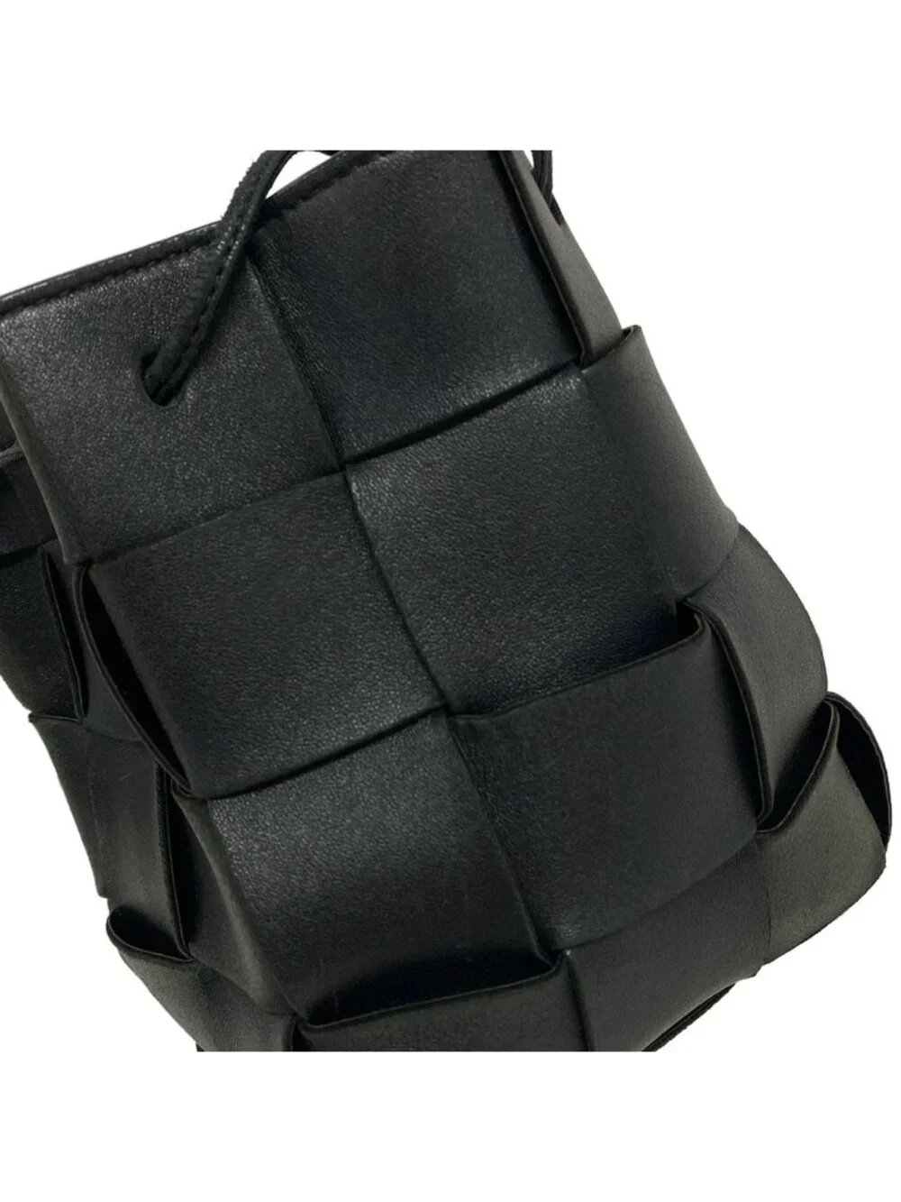 Bottega Veneta Shoulder Bag Cassette Black Leather